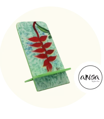 Porta celular Flor Roja