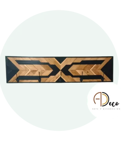 Adeco- perchero-negro-teca